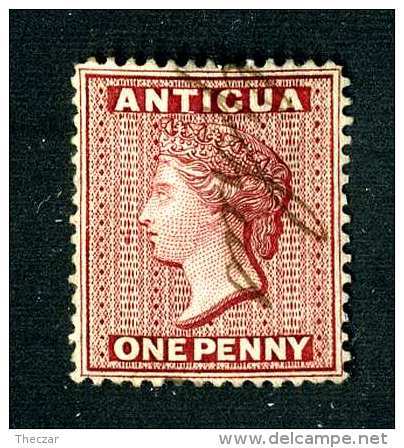 686 ) Antigua SG#16  Perf14  Pen Cancel   Offers Welcome - 1858-1960 Crown Colony