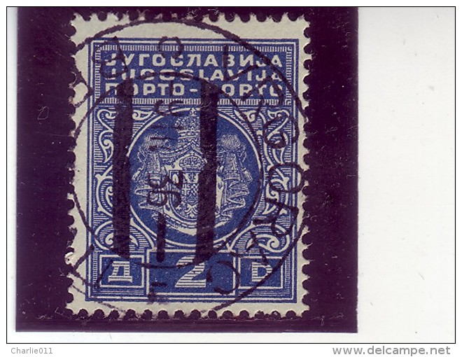 COAT OF ARMS-PORTO-2 DIN-POSTMARK-VRGORAC-CROATIA-YUGOSLAVIA-1931 - Postage Due