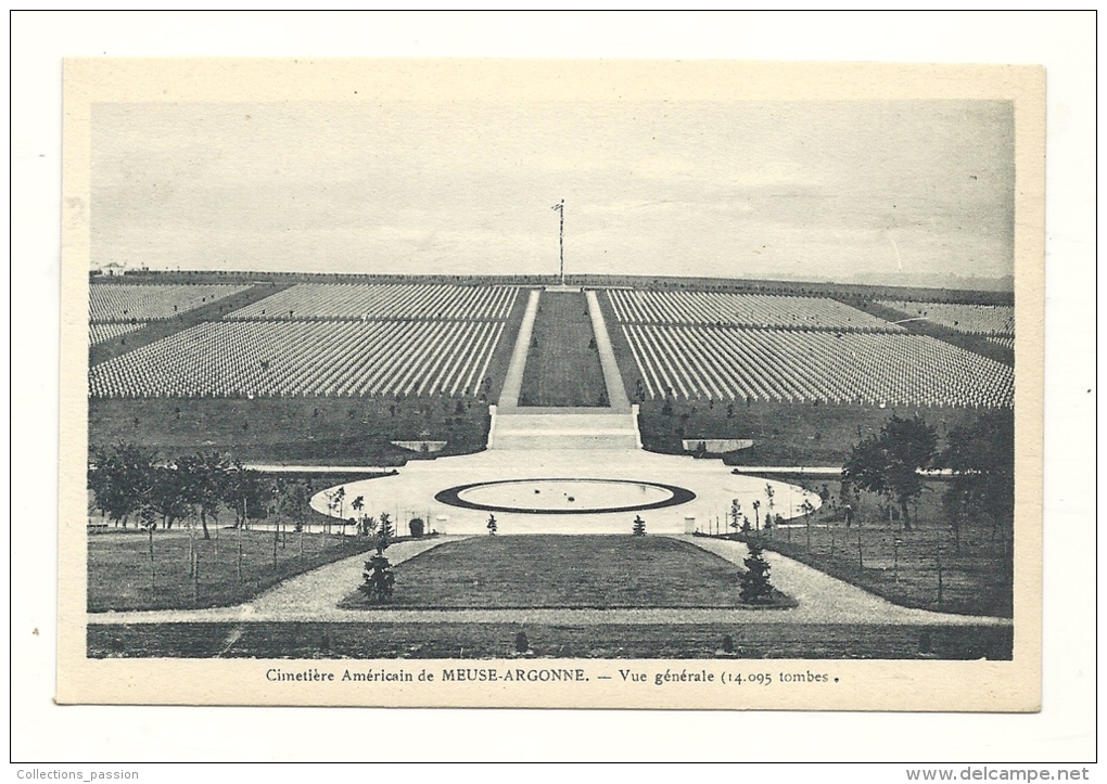 Cp, Militaria, Cimetière Américan De Meuse-Argonne - Vue Générale - Oorlogsbegraafplaatsen