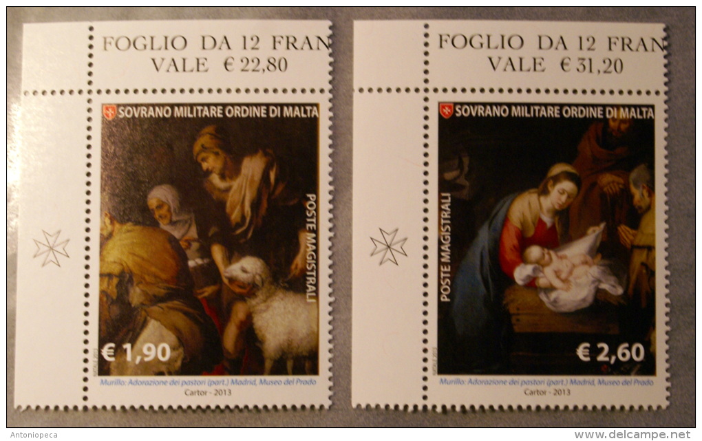 SMOM 2013 - CHRISTMAS COMPLETE SET MNH** - Sovrano Militare Ordine Di Malta