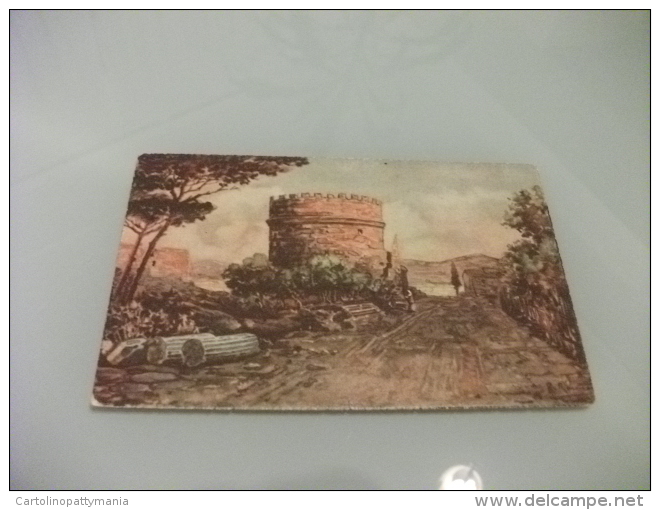 Pittorica Roma VIA APPIA TOMBA DI CECILIA METELLA  Illustratore VEDI FIRMA - Mehransichten, Panoramakarten