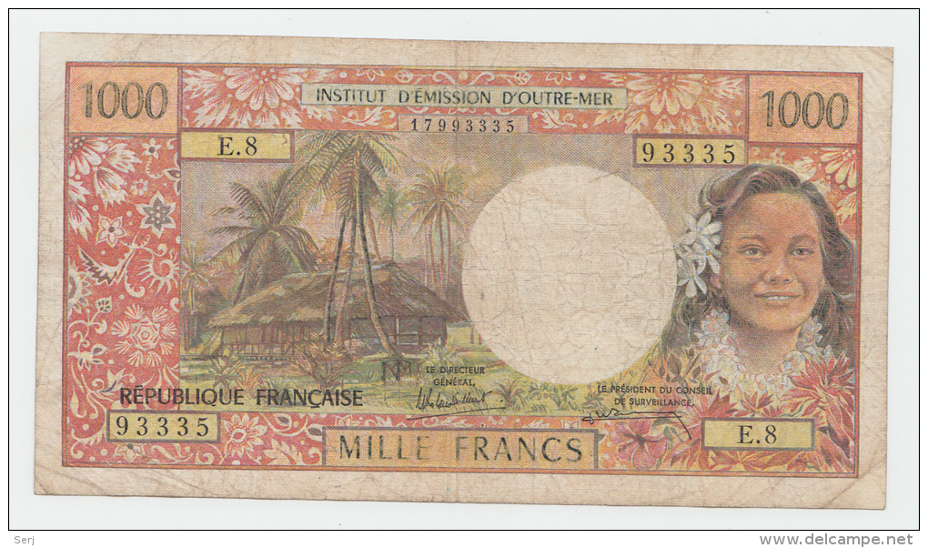 Tahiti PAPEETE 1000 Francs 1985 AVF Banknote P 27d - Papeete (Polinesia Francesa 1914-1985)