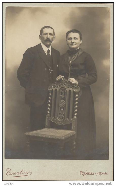 Photographie Artistique  M .F. Exertier  Haute Savoie  Rumilly Hte Savoie Portrait De Couple - Old (before 1900)