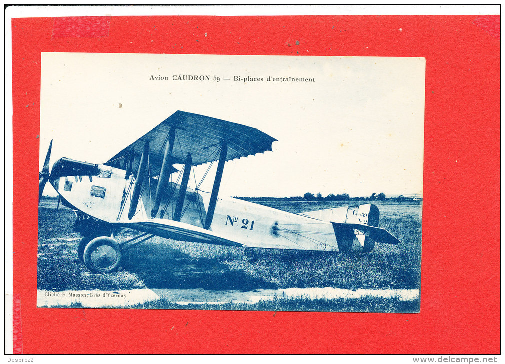 AVION CAUDRON 59 Cpa Bi Places D ' Entrainement    Edit Masson - 1939-1945: 2. Weltkrieg