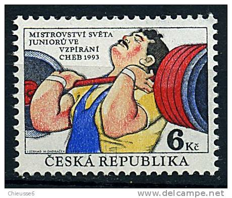 S	Rep. Tchèque ** N° 8 - Championnats D´altérophilie - Unused Stamps