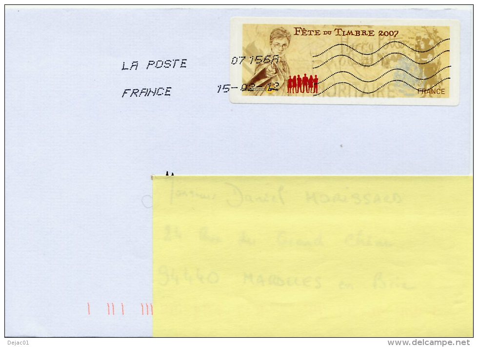 Vignette D'affranchissement - Fête Du Timbre 2007 - R463 - 2010-... Illustrated Franking Labels