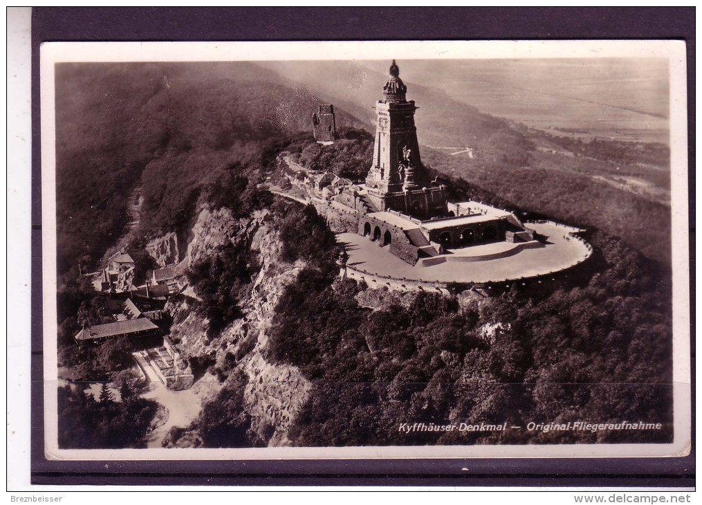 AK Kyffhäuser-Denkmal- Original Fliegeraufnahme - Karte Gel.1936 - Kyffhaeuser