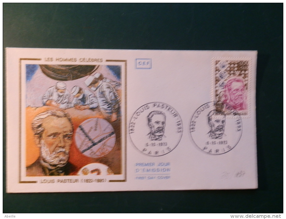 38/137   FDC  FRANCE  OBL.  PARIS - Louis Pasteur