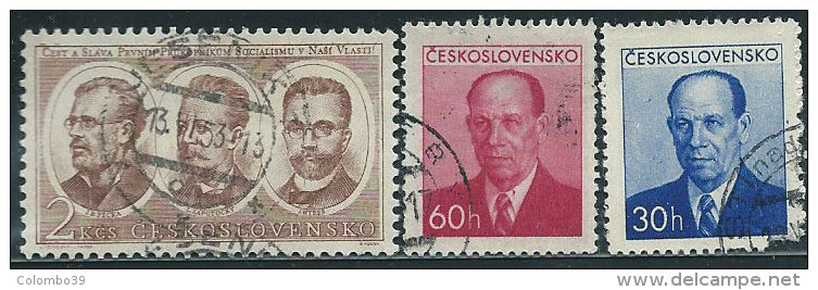 Cecoslovacchia 1953 Usato - Mi.796;814/5  Yv.705;716/7 - Usati