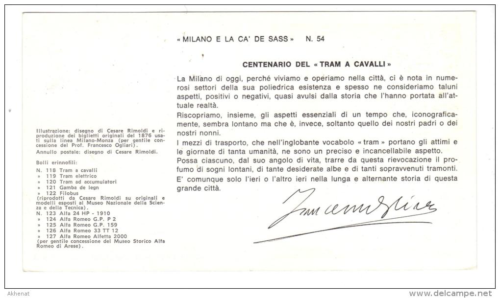 500/170 - ITALIA Centenario Tramvie A Cavalli 16/4/1977 - Tram
