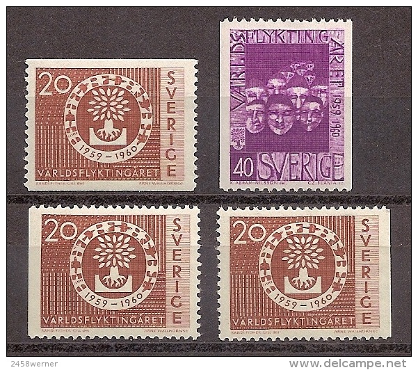 Schweden 1960, Nr. 457-458, Weltflüchtlingsjahr , Postfrisch (mnh) ** - Unused Stamps