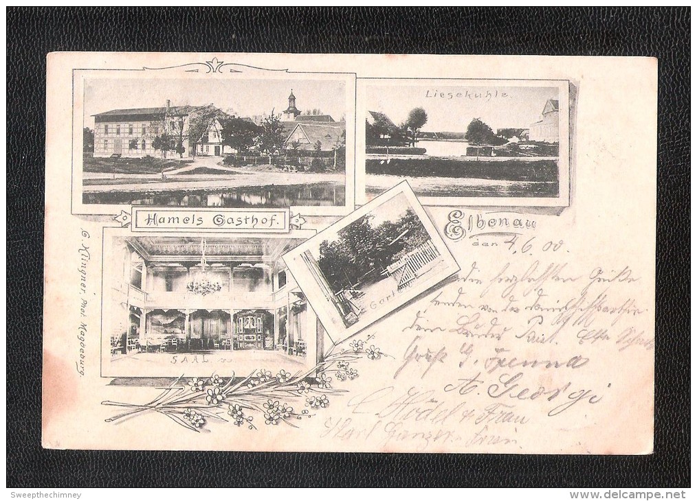 Gruss Aus Elbenau HAMELS GASTHOF USED G KLINGNER PHOT MAGDEBURG - Schönebeck (Elbe)