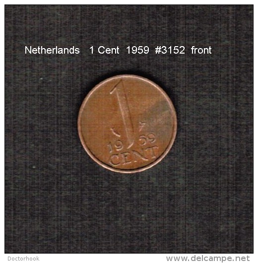 NETHERLANDS     1  CENT  1959  (KM # 180) - 1948-1980 : Juliana