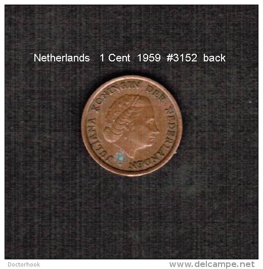 NETHERLANDS     1  CENT  1959  (KM # 180) - 1948-1980 : Juliana