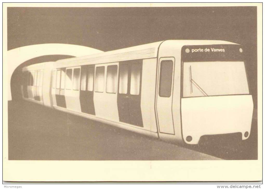 Maquette En Station Du Futur Matériel à Roues Métalliques Qui Sera Mis En Service En 1977 - Métro