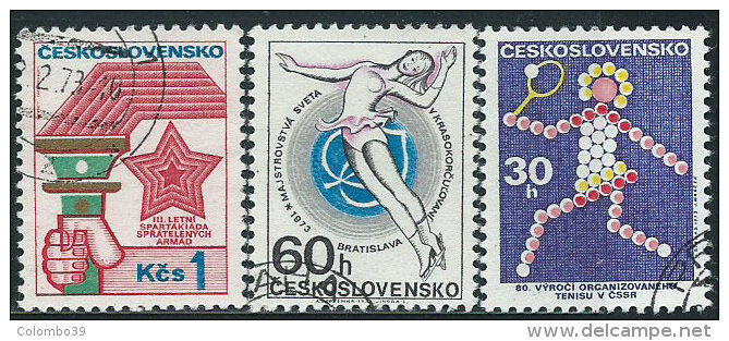 Cecoslovacchia 1973 Usato - Mi.2121/3  Yv.1966/8 - Used Stamps