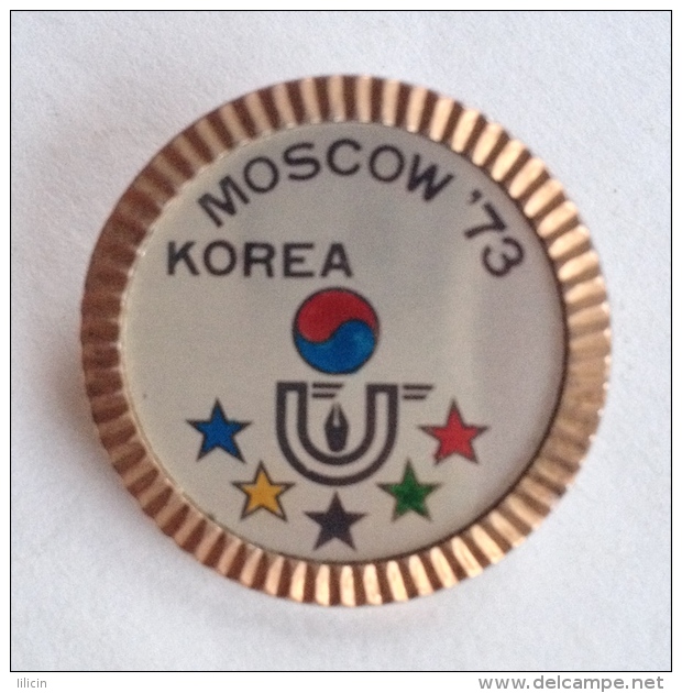 Badge Pin ZN000416 - Olympics Universiade Soviet Union USSR CCCP SSSR Moskva Moscow 1973 KOREA - Olympic Games