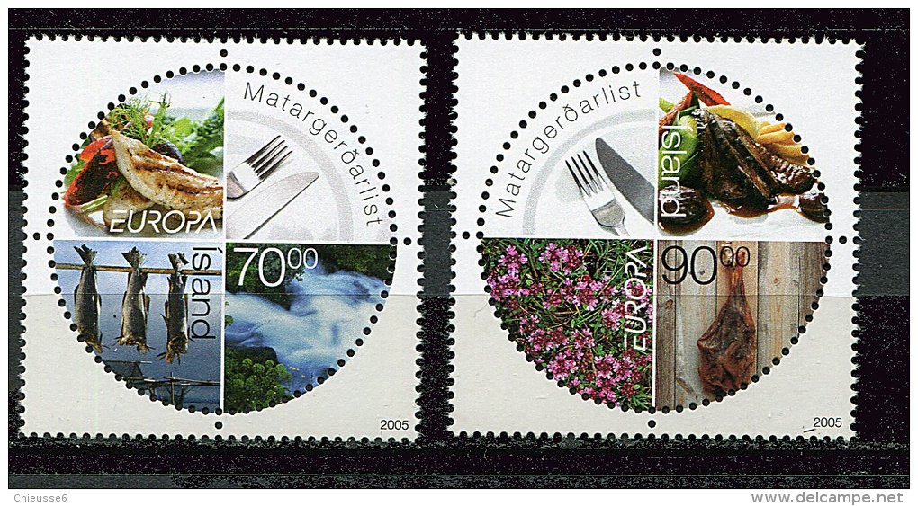Islande** N° 1030 - 1031 - Europa - Année 2005 - - Unused Stamps