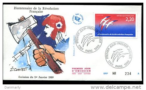 FDC 1/01/89 : Bicentenaire De La Révolution Française - Rivoluzione Francese