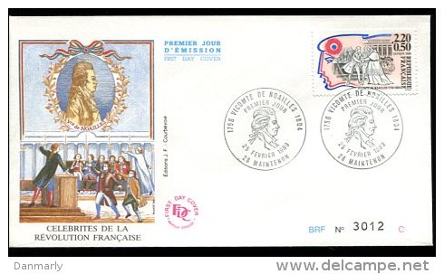 FDC 25/02/89 : Le Comte De Noailles - Révolution Française