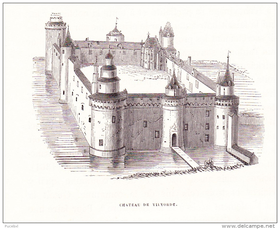 Image Gravure - Château De Vilvorde - Autres & Non Classés