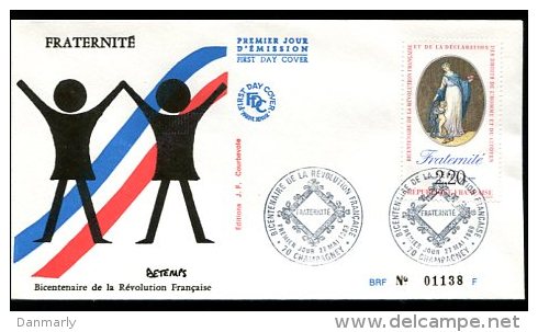 FDC 27/05/89 : Bicentenaire De La Révolution Française " Fraternité" - French Revolution