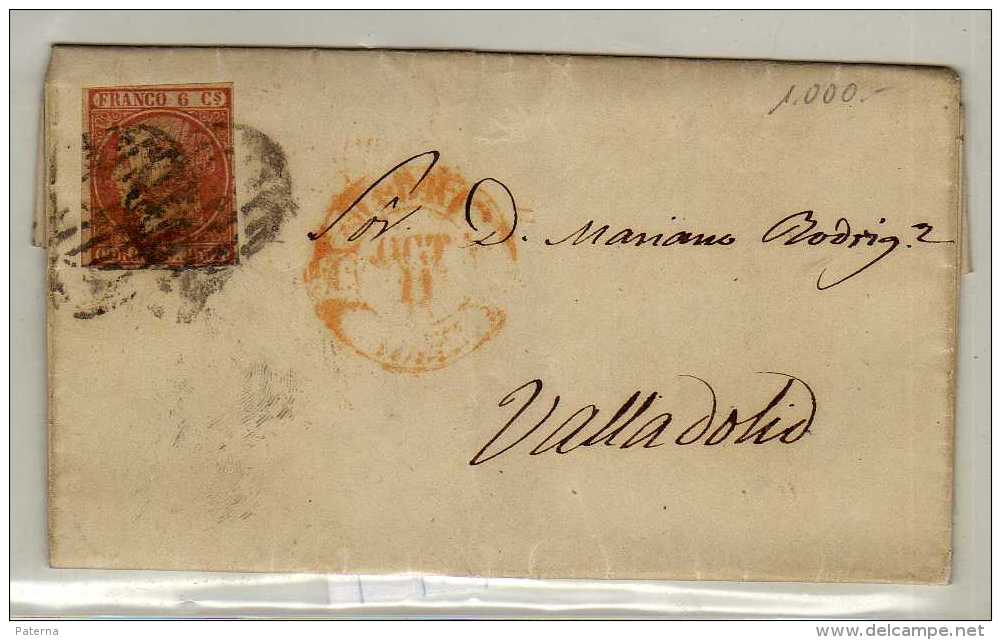1055 Carta Entera Madrid 1852 Baeza Amarillo - Briefe U. Dokumente