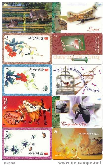 Singapore Singapour 10 Telecartes Phonecards (3) - Singapour