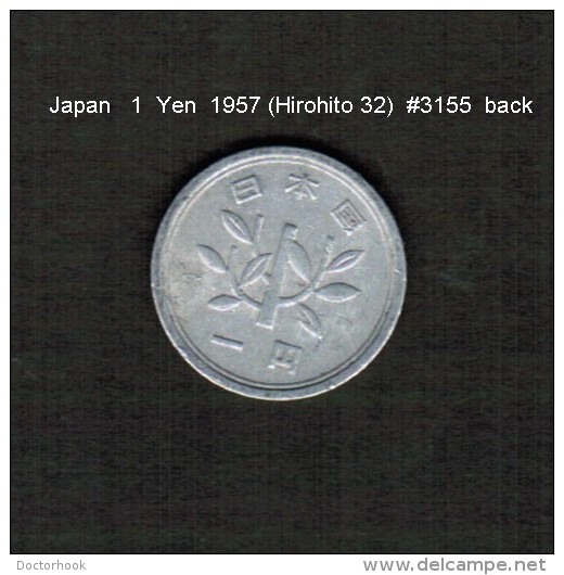 JAPAN    1  YEN  1957  (HIROHITO 32---SHOWA PERIOD)  (Y # 74) - Japan