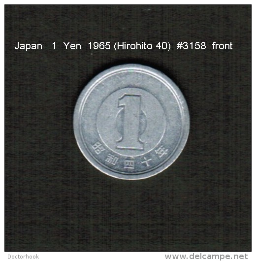 JAPAN    1  YEN  1965  (HIROHITO 40---SHOWA PERIOD)  (Y # 74) - Japon