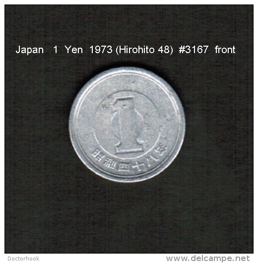 JAPAN    1  YEN  1973  (HIROHITO 48---SHOWA PERIOD)  (Y # 74) - Japon