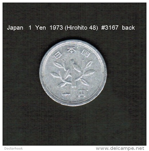 JAPAN    1  YEN  1973  (HIROHITO 48---SHOWA PERIOD)  (Y # 74) - Japon