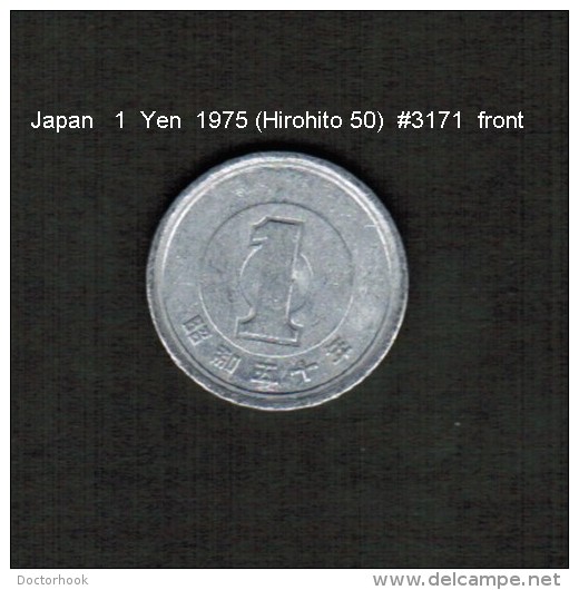 JAPAN    1  YEN  1975  (HIROHITO 50---SHOWA PERIOD)  (Y # 74) - Giappone