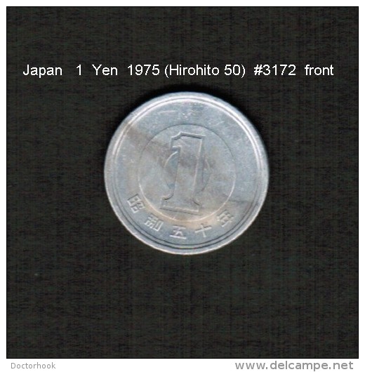 JAPAN    1  YEN  1975  (HIROHITO 50---SHOWA PERIOD)  (Y # 74) - Japon