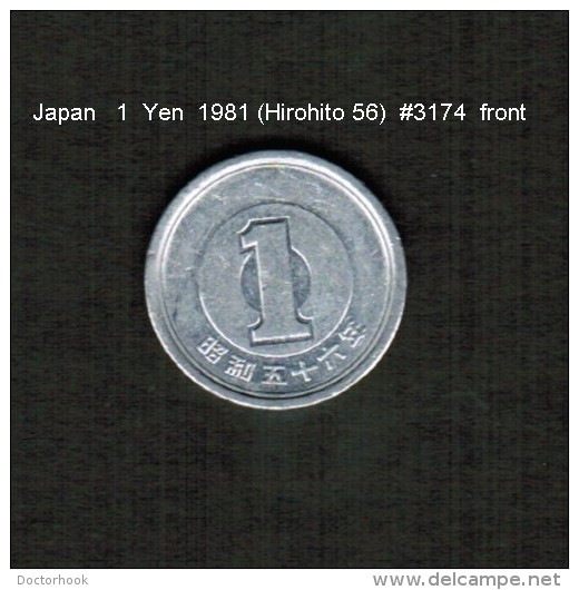 JAPAN    1  YEN  1981  (HIROHITO 56---SHOWA PERIOD)  (Y # 74) - Japan