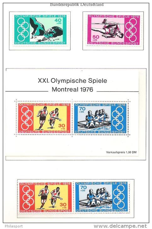 Allemagne Germany  JO Montreal 1976 **  MNH - Estate 1976: Montreal