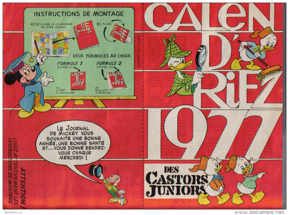 Calendrier 1977 - Des Castors Juniors - Big : 1971-80