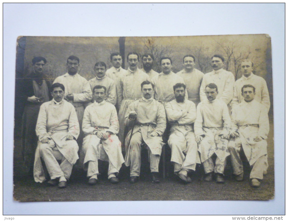 HILFS  LAZARETT  HOFJAEGER  MAGDEBURG  :  Carte Photo De Prisonniers De Guerre - Magdeburg