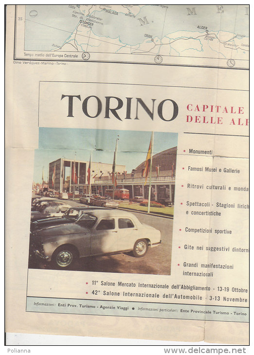 B0971 - CARTA FERROVIARIA D'ITALIA Ed.F.lli Pozzo PUBBLICITA' COCA COLA - SALONE AUTOMOBILE TORINO - Autres & Non Classés