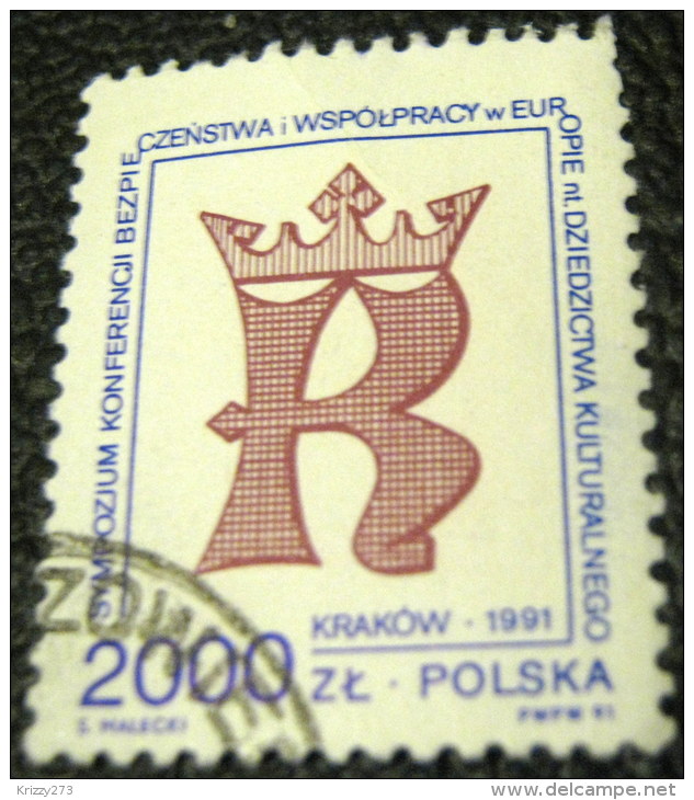 Poland 1991 Conference For Security And Cooperation 2000zl - Used - Gebraucht