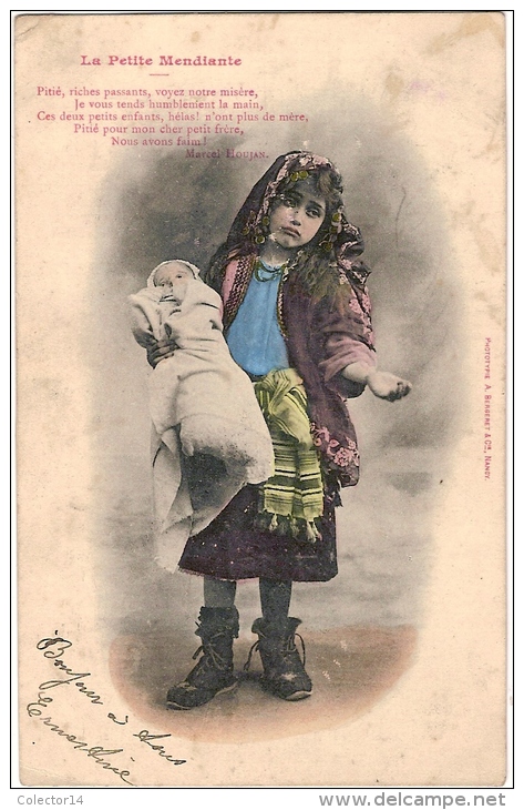 LA PETITE MENDIANTE 1904  BERGERET - Verzamelingen & Reeksen