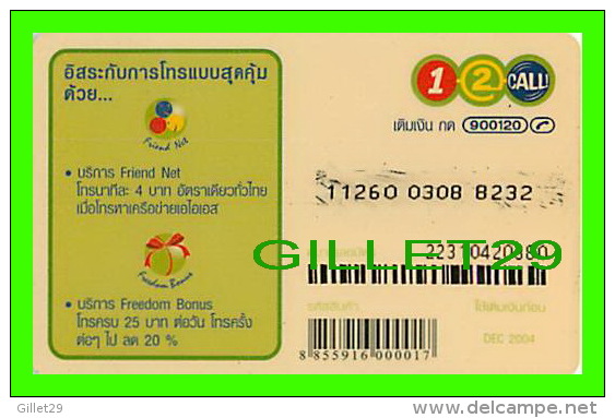TÉLÉCARTES THAILANDE - CHAISE DE PLAGE  - 300 BAHT - DEC/2004 - PHONECARDS THAILAND - - Autres - Asie