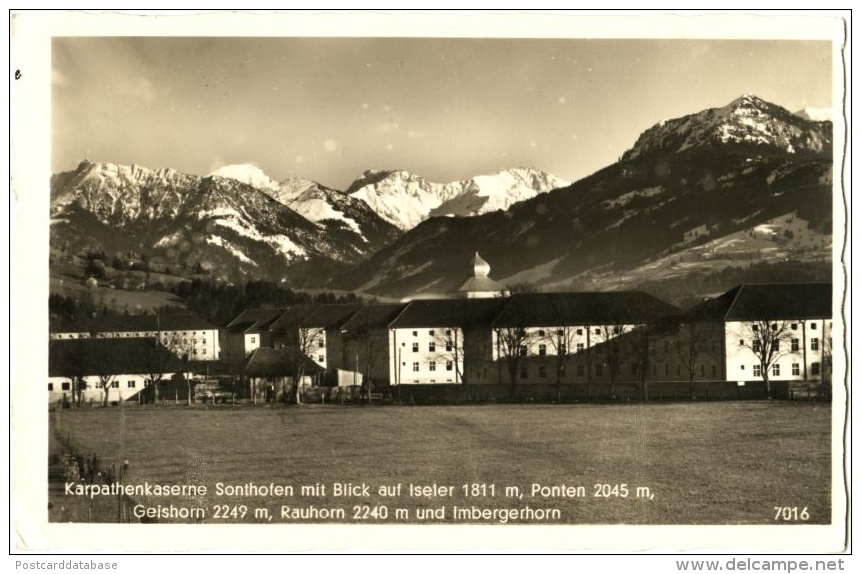 Karpathenkaserne Sonthofen Mit Blick Auf Iseler Ponten Geishorn Rauhorn Und Imbergerhorn - Sonthofen