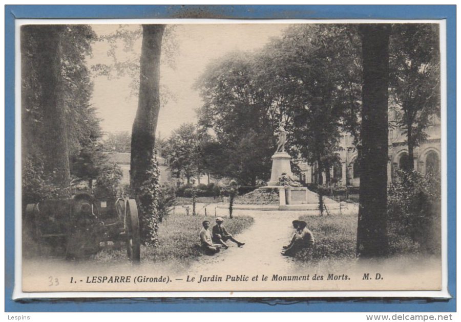 33 - LESPARRE --  Le Jardin Public Et.... - Lesparre Medoc