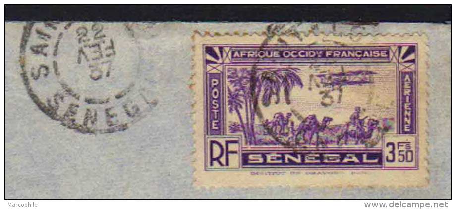 SAINT LOUIS - SENEGAL  /  1937 VARIETE & LETTRE PAR AVION  POUR LA FRANCE / COTE 35.00 EUROS / 2 IMAGES (ref 5352) - Brieven En Documenten