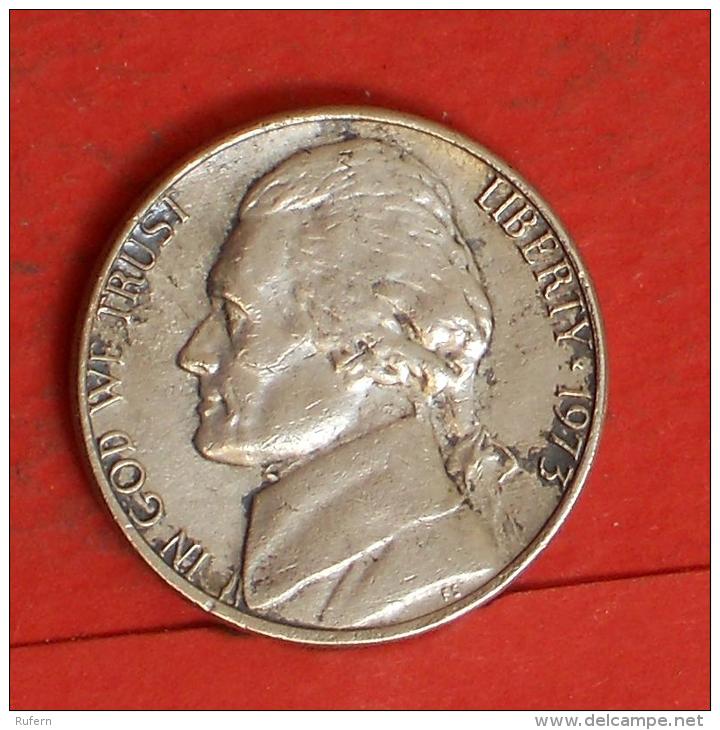 USA  5  CENTS  1973   KM# A192  -    (Nº03747) - 1938-…: Jefferson