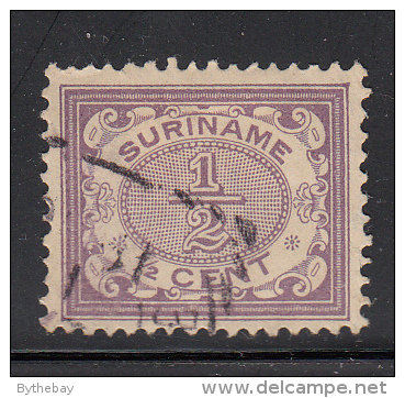 Surinam Used Scott #44 1/2c Numeral, Violet - Surinam