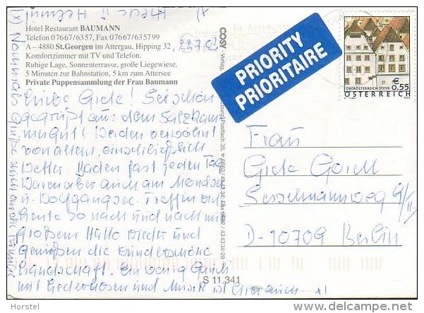 Austria - 4880 St. Georgen Im Attergau - Hotel Baumann - Puppensammlung - Nice Stamp - Attersee-Orte