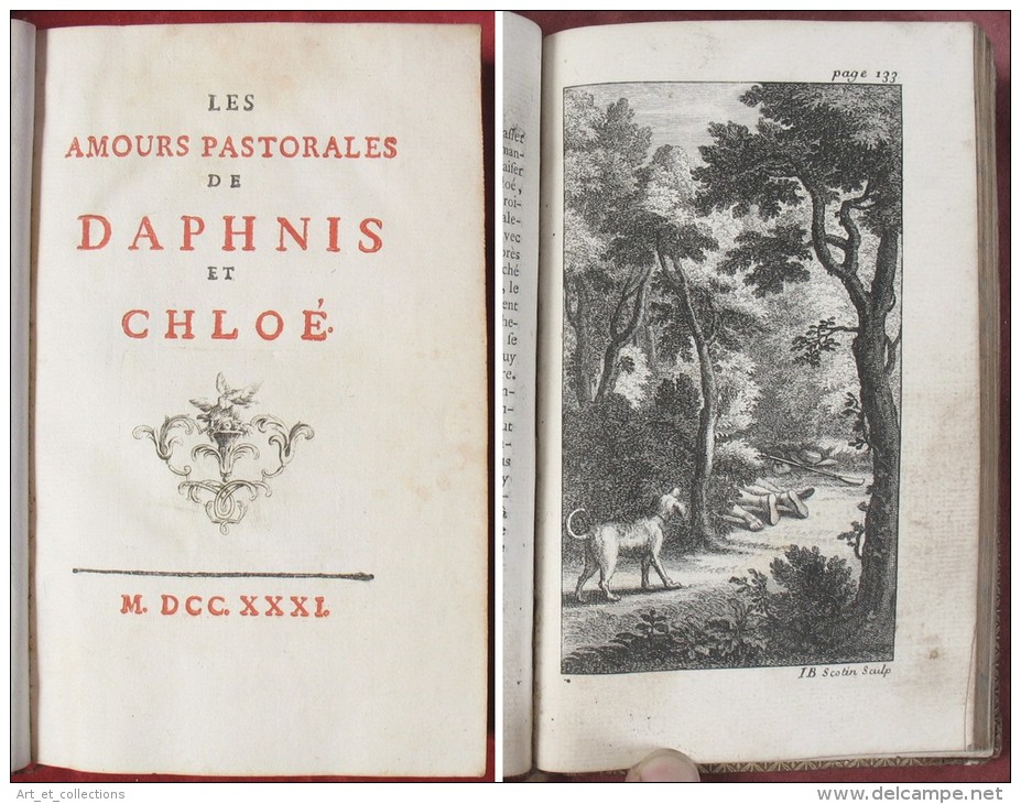 DAPHNIS Et CHLOÉ / Longus / Belle Édition De 1731 Illustrée Par J.-B. SCOTIN - 1701-1800