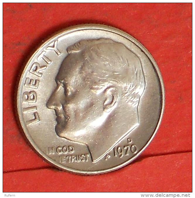 USA  1  Dime  1970 D   KM# 195a  -    (Nº03755) - 1946-...: Roosevelt